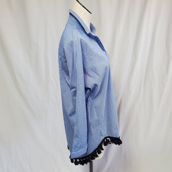 Zara Tassled Button Down Shirt - Picture 5 of 7